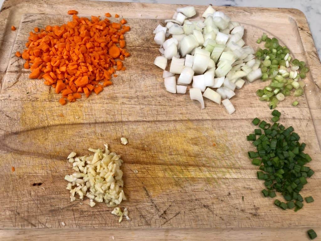 Vegetables on a cutting board