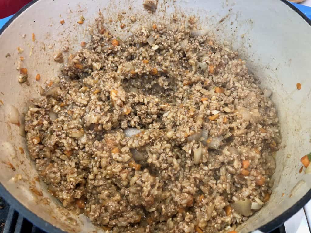 Ground pork stir fry