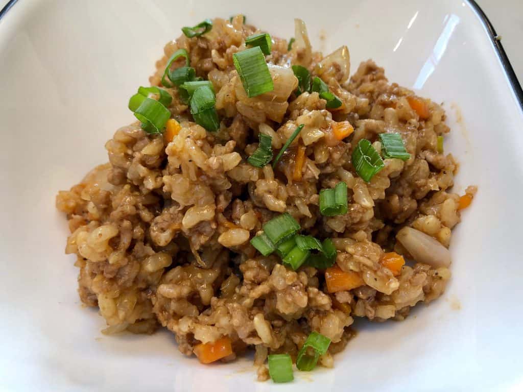 Ground pork stir fry