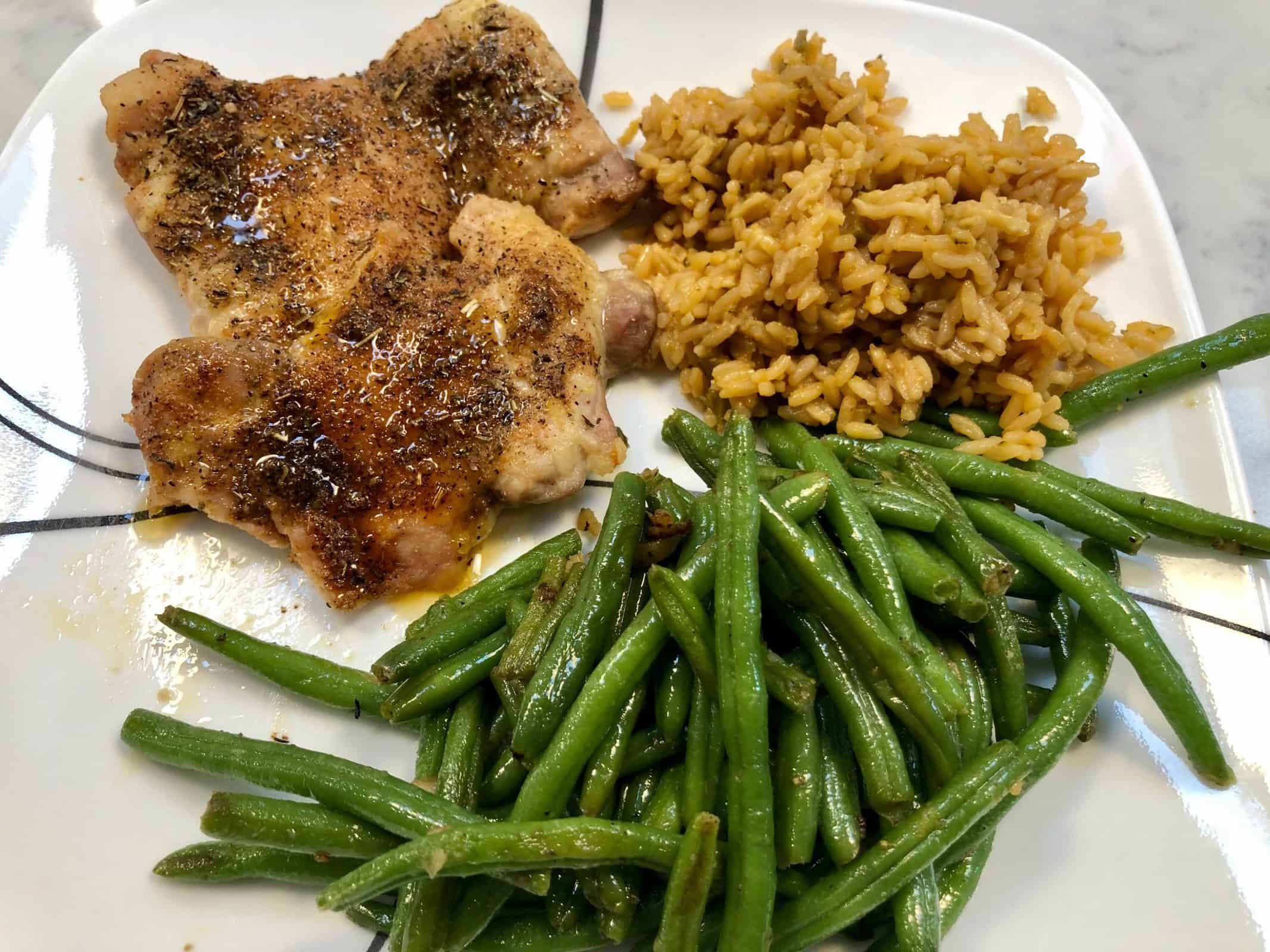Baked Chicken and Green Beans The Skinny Guinea