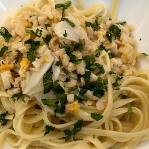Linguine with clam sauce