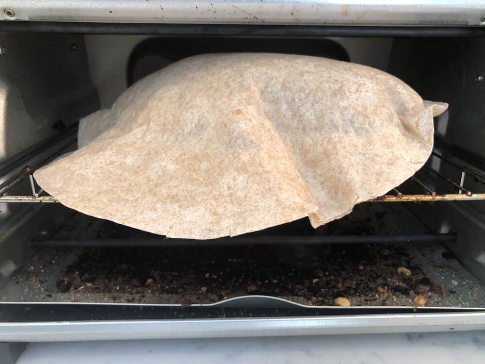 Tortilla warming in the toaster