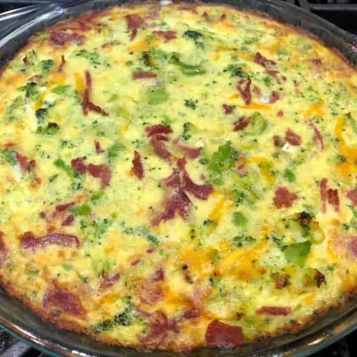 Crustless Turkey Bacon and Broccoli Quiche The Skinny Guinea