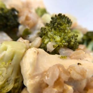 Healthy lemon garlic chicken with farro