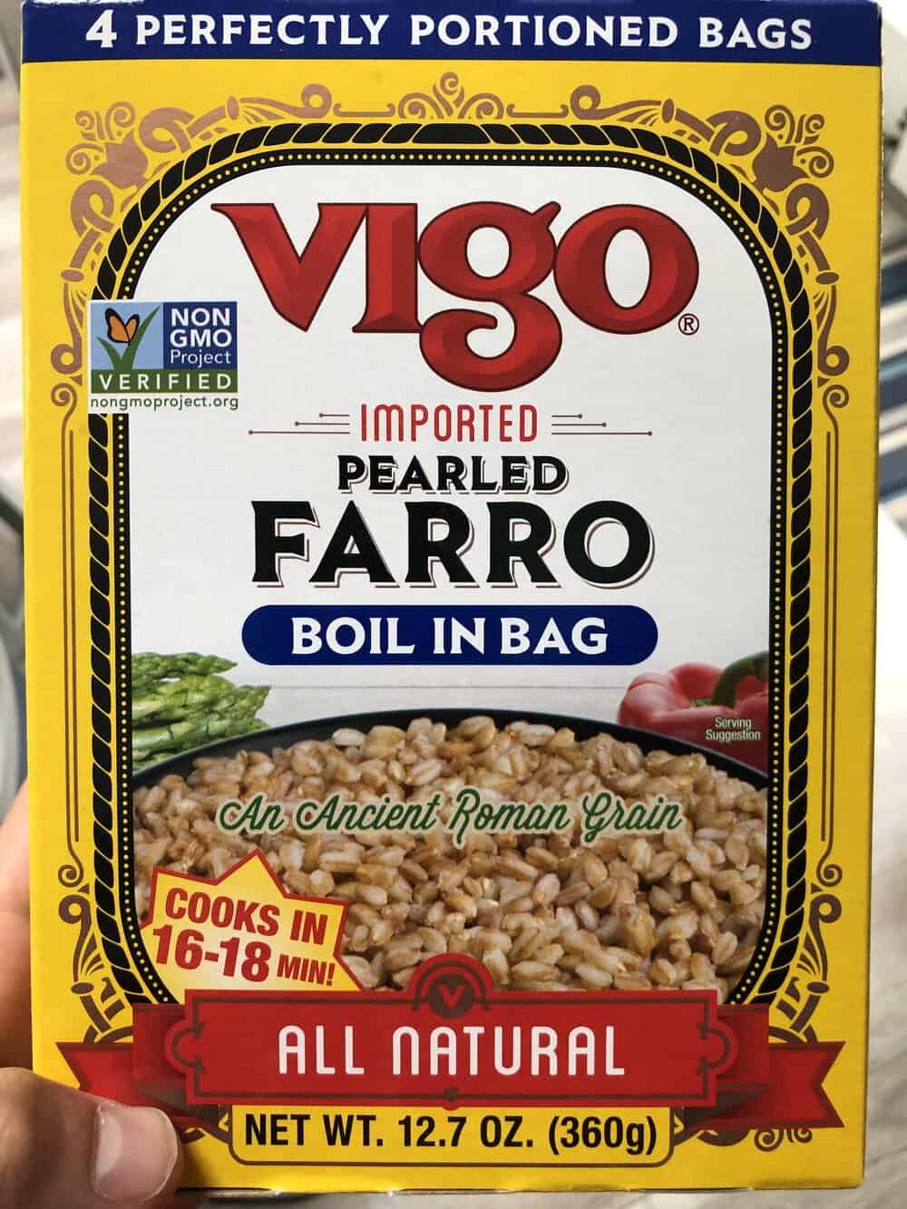 A box of farro