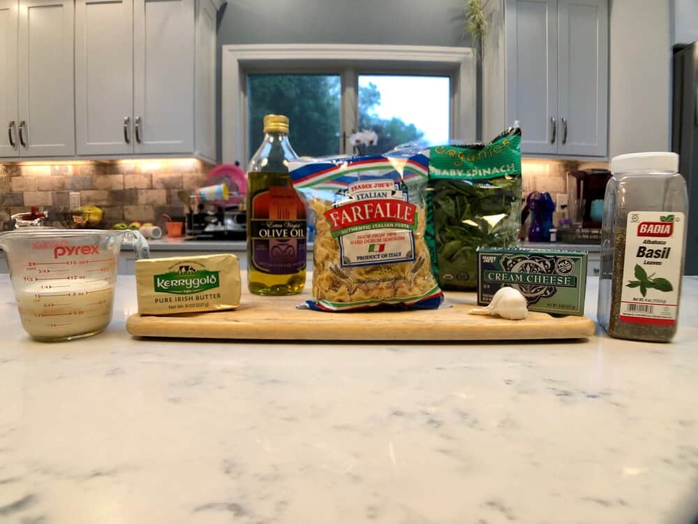 Ingredients laid out on a countertop