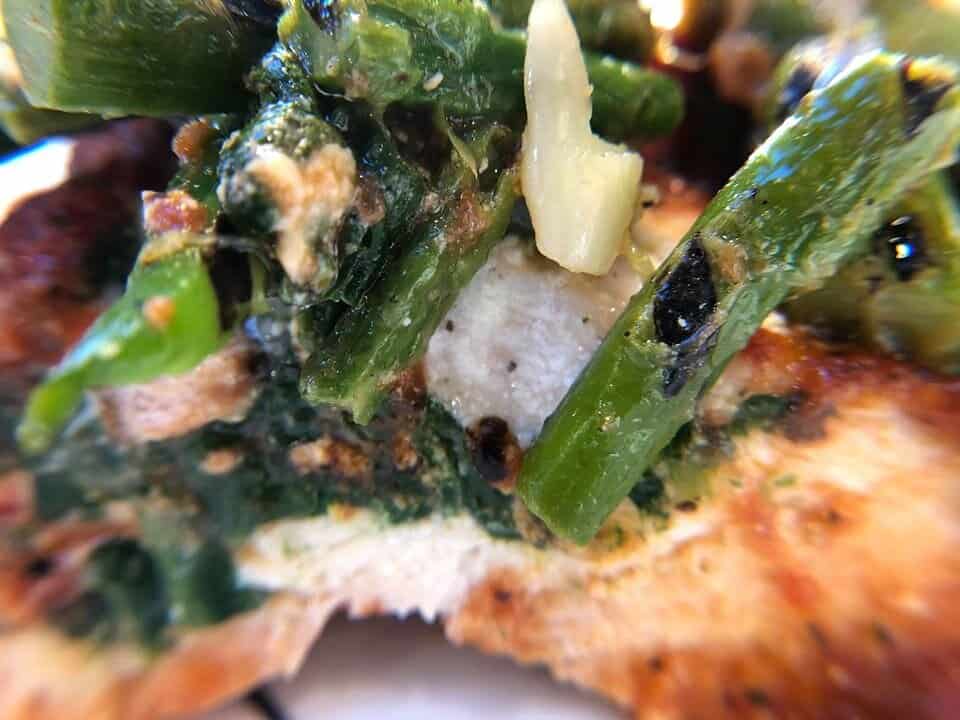 Close up of stuffed chicken with spinach and ricotta 