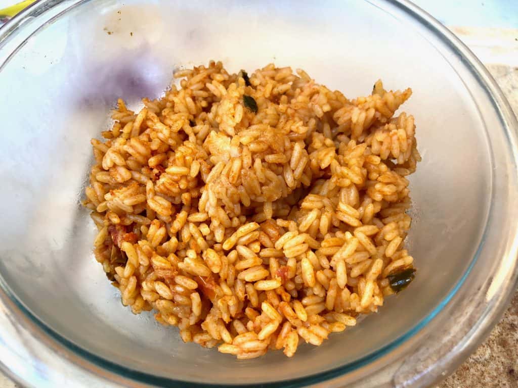 Spanish rice in a bowl