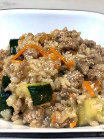 Healthy ground pork stir fry
