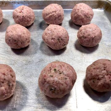 Baked Italian meatballs