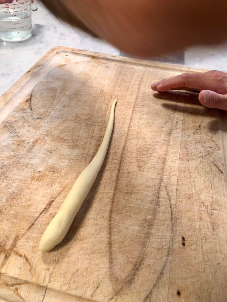 Rolling pasta dough 