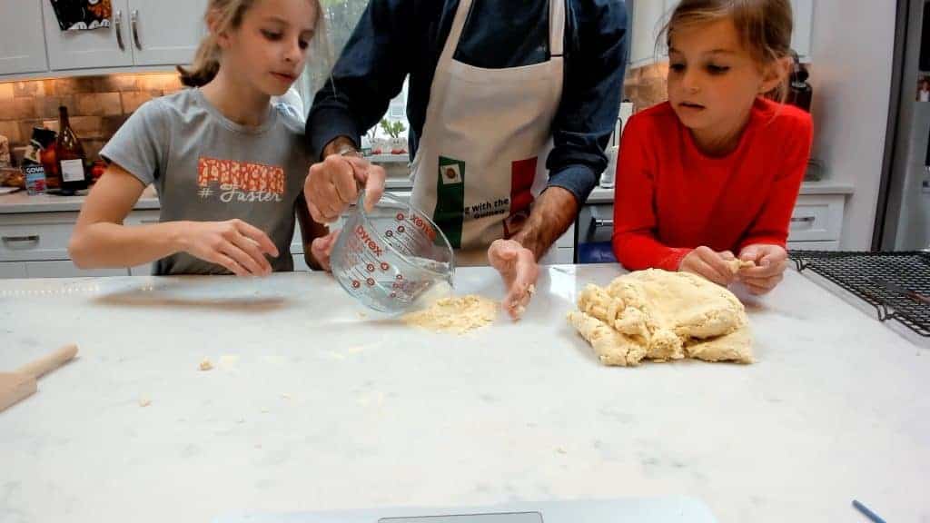 Making homemade pasta dough