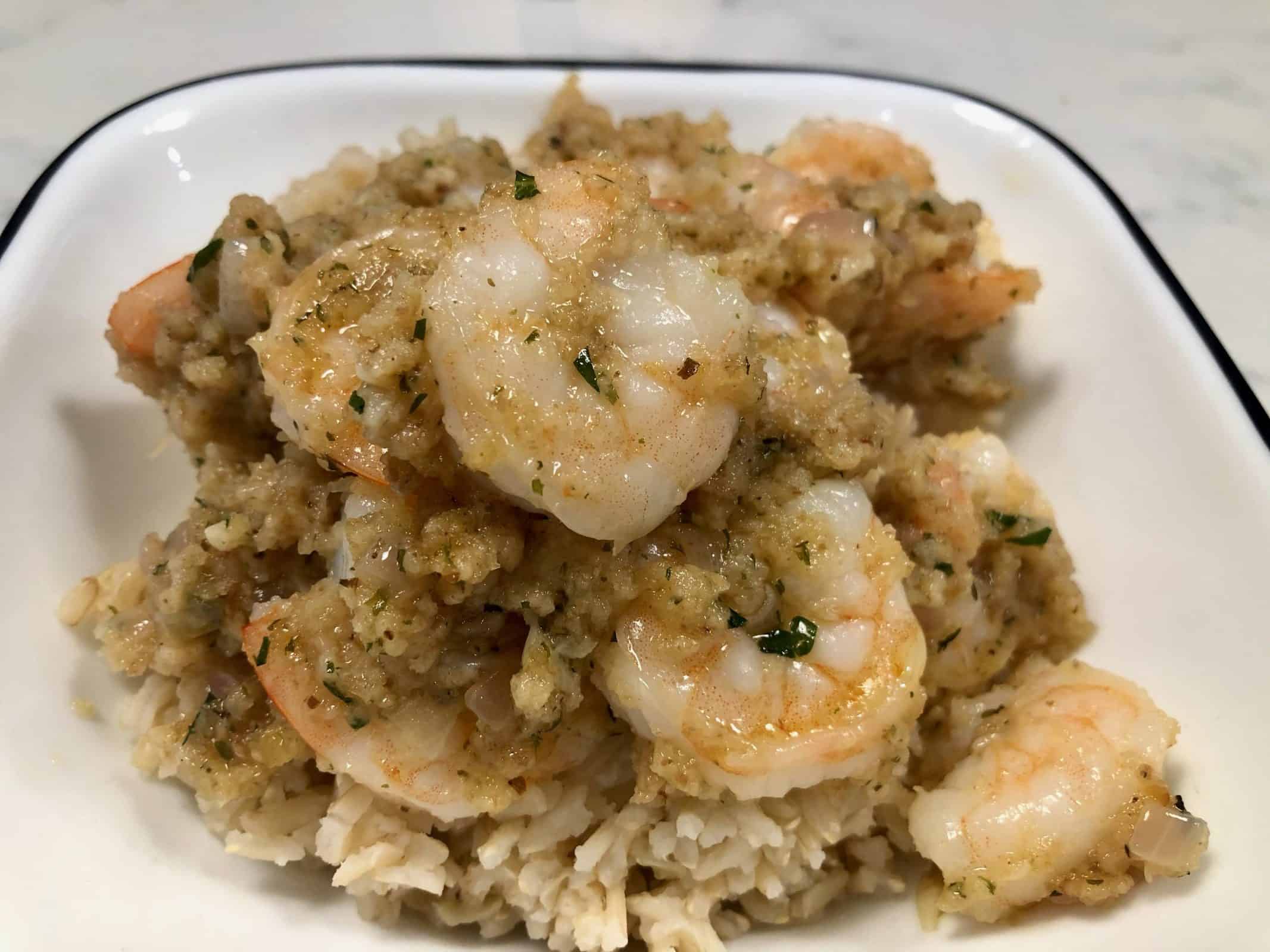 Shrimp Scampi with White Wine - The Skinny Guinea