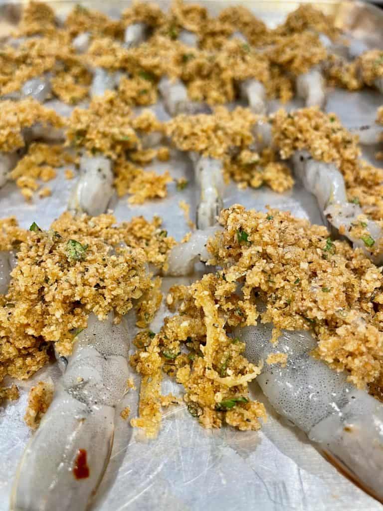 stuffed shrimp with breadcrumbs