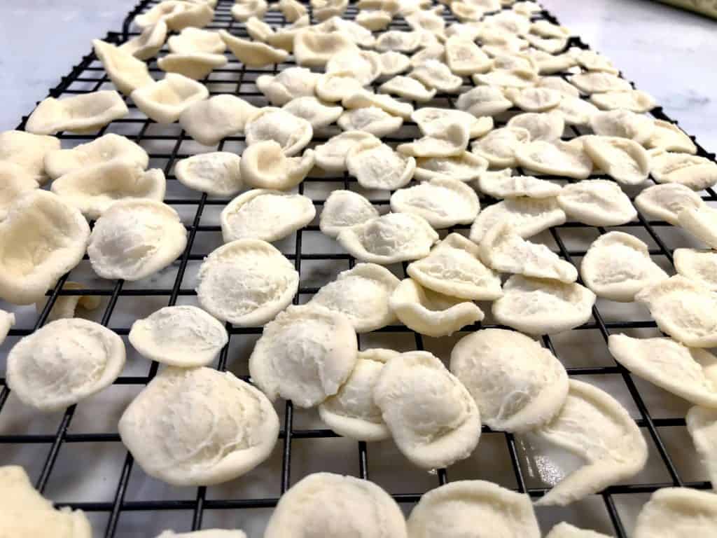 homemade orecchiette pasta